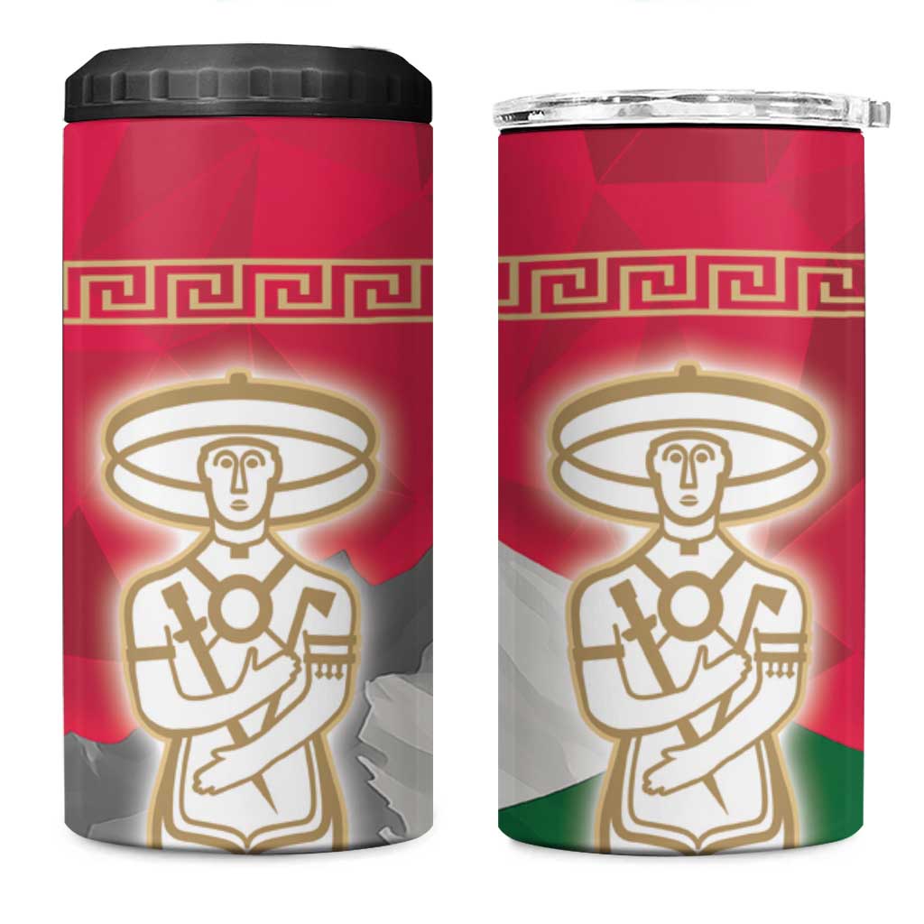 Italy Abruzzo 4 in 1 Can Cooler Tumbler Emblem With Flag Style - Wonder Print Shop