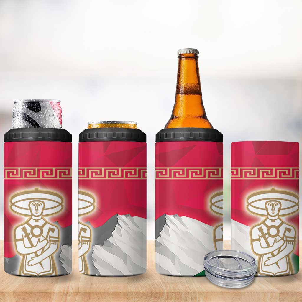 Italy Abruzzo 4 in 1 Can Cooler Tumbler Emblem With Flag Style - Wonder Print Shop