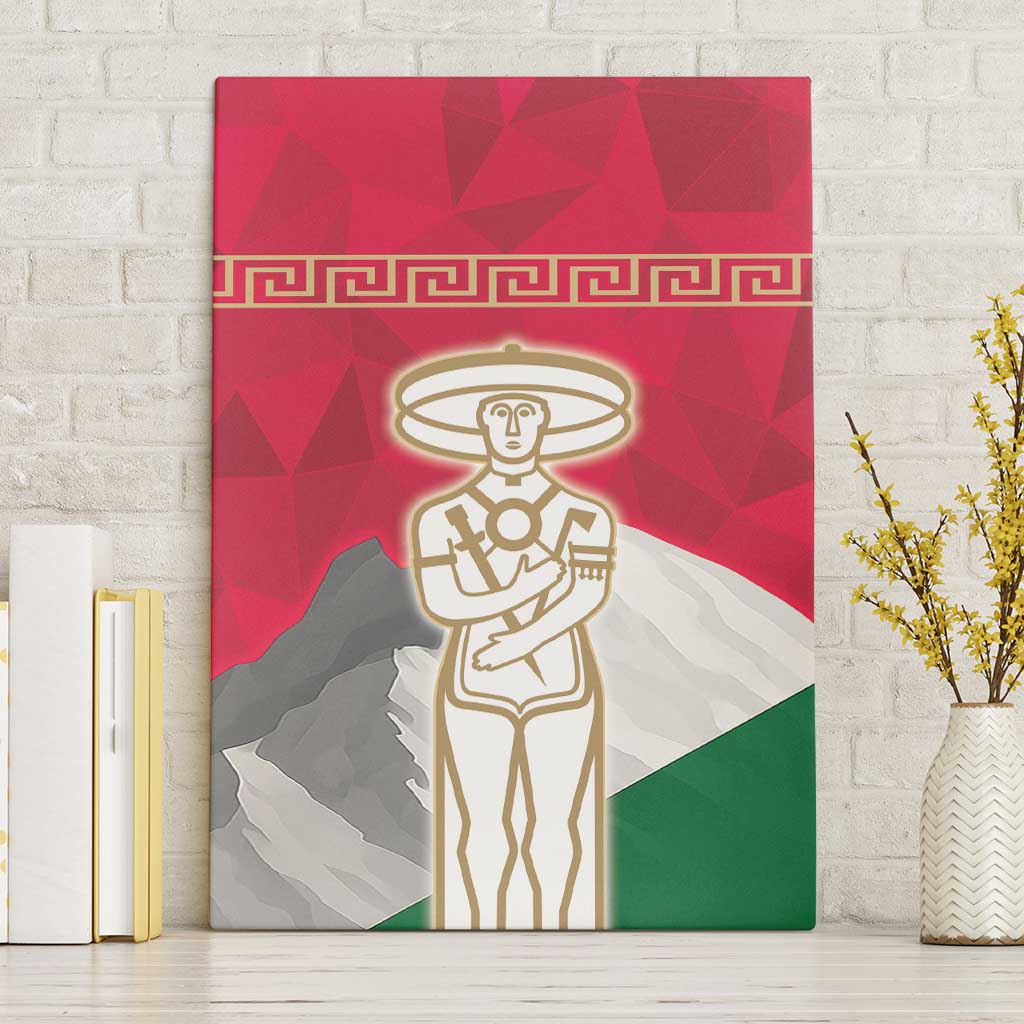 Italy Abruzzo Canvas Wall Art Emblem With Flag Style - Wonder Print Shop