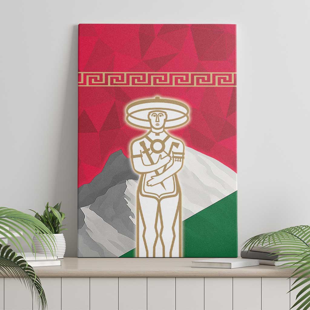 Italy Abruzzo Canvas Wall Art Emblem With Flag Style - Wonder Print Shop