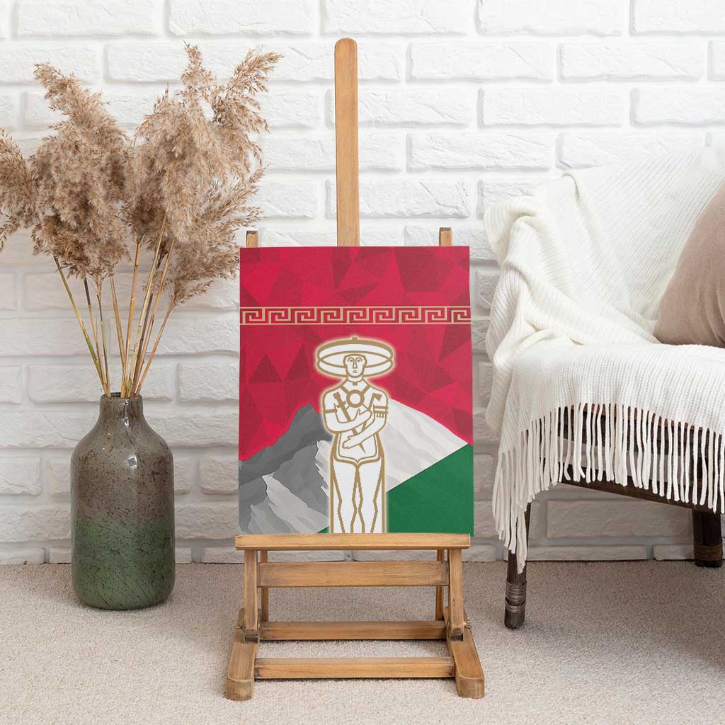 Italy Abruzzo Canvas Wall Art Emblem With Flag Style - Wonder Print Shop