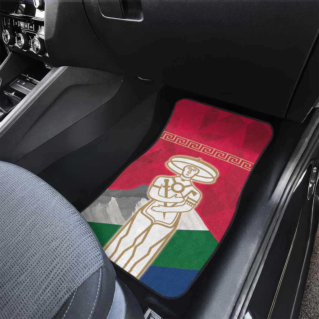 Italy Abruzzo Car Mats Emblem With Flag Style - Wonder Print Shop