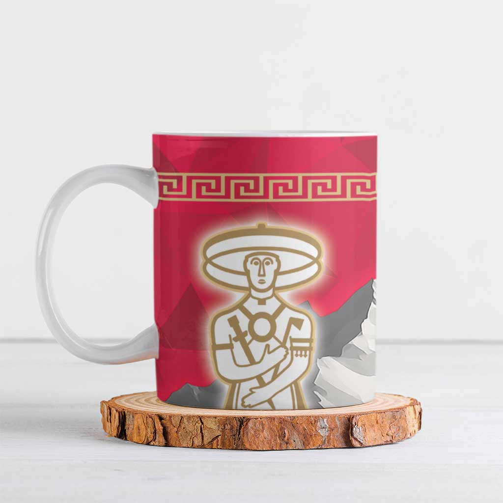 Italy Abruzzo Ceramic Mug Emblem With Flag Style - Wonder Print Shop