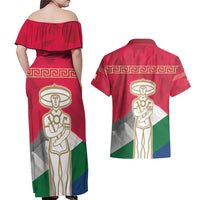 Italy Abruzzo Couples Matching Off Shoulder Maxi Dress and Hawaiian Shirt Emblem With Flag Style LT19