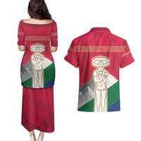 Italy Abruzzo Couples Matching Puletasi and Hawaiian Shirt Emblem With Flag Style LT19