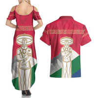 Italy Abruzzo Couples Matching Summer Maxi Dress and Hawaiian Shirt Emblem With Flag Style LT19