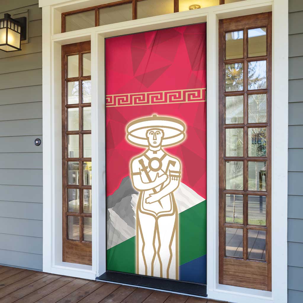Italy Abruzzo Door Cover Emblem With Flag Style - Wonder Print Shop