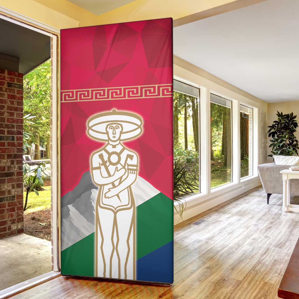 Italy Abruzzo Door Cover Emblem With Flag Style - Wonder Print Shop