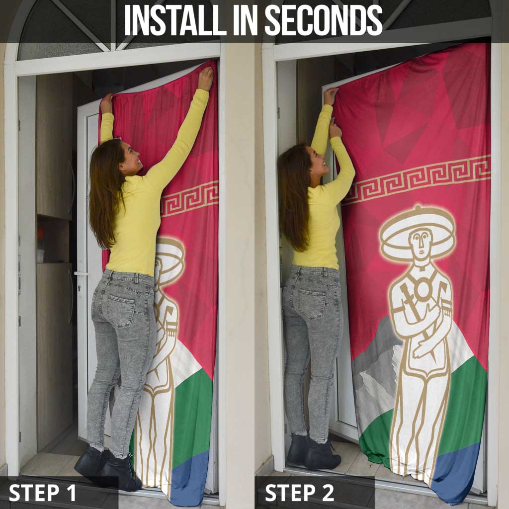 Italy Abruzzo Door Cover Emblem With Flag Style - Wonder Print Shop