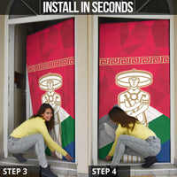 Italy Abruzzo Door Cover Emblem With Flag Style - Wonder Print Shop