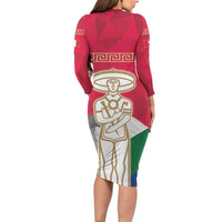 Italy Abruzzo Family Matching Long Sleeve Bodycon Dress and Hawaiian Shirt Emblem With Flag Style LT19