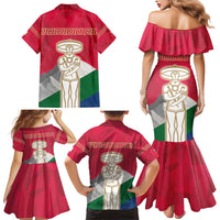 Italy Abruzzo Family Matching Mermaid Dress and Hawaiian Shirt Emblem With Flag Style LT19