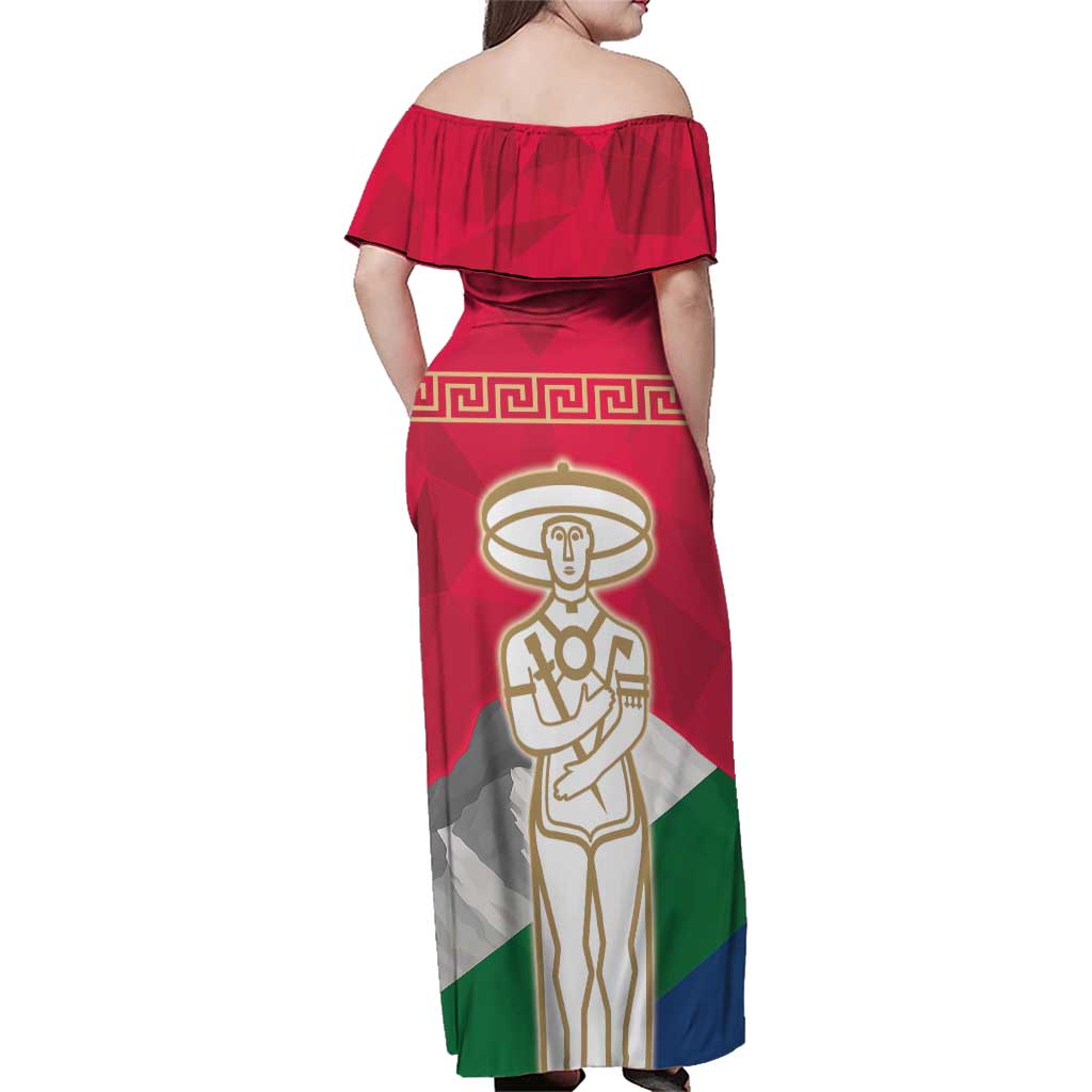 Italy Abruzzo Family Matching Off Shoulder Maxi Dress and Hawaiian Shirt Emblem With Flag Style LT19
