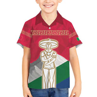 Italy Abruzzo Family Matching Off Shoulder Maxi Dress and Hawaiian Shirt Emblem With Flag Style LT19