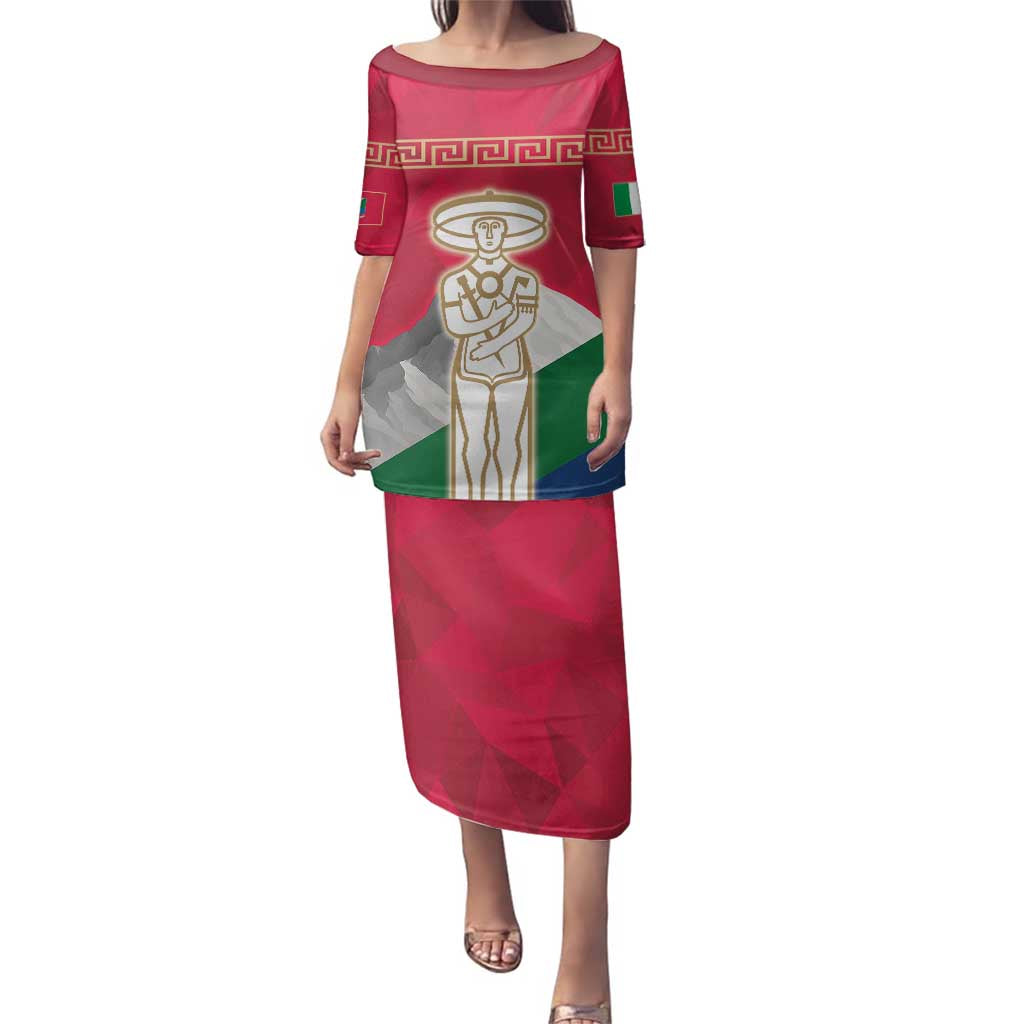 Italy Abruzzo Family Matching Puletasi and Hawaiian Shirt Emblem With Flag Style LT19