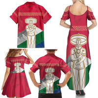 Italy Abruzzo Family Matching Summer Maxi Dress and Hawaiian Shirt Emblem With Flag Style LT19