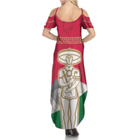 Italy Abruzzo Family Matching Summer Maxi Dress and Hawaiian Shirt Emblem With Flag Style LT19