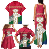 Italy Abruzzo Family Matching Tank Maxi Dress and Hawaiian Shirt Emblem With Flag Style LT19