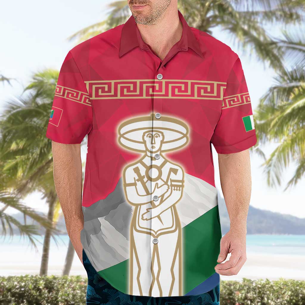 Italy Abruzzo Hawaiian Shirt Emblem With Flag Style LT19