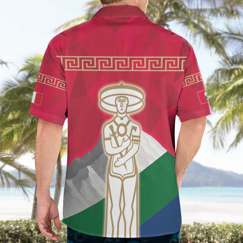 Italy Abruzzo Hawaiian Shirt Emblem With Flag Style LT19