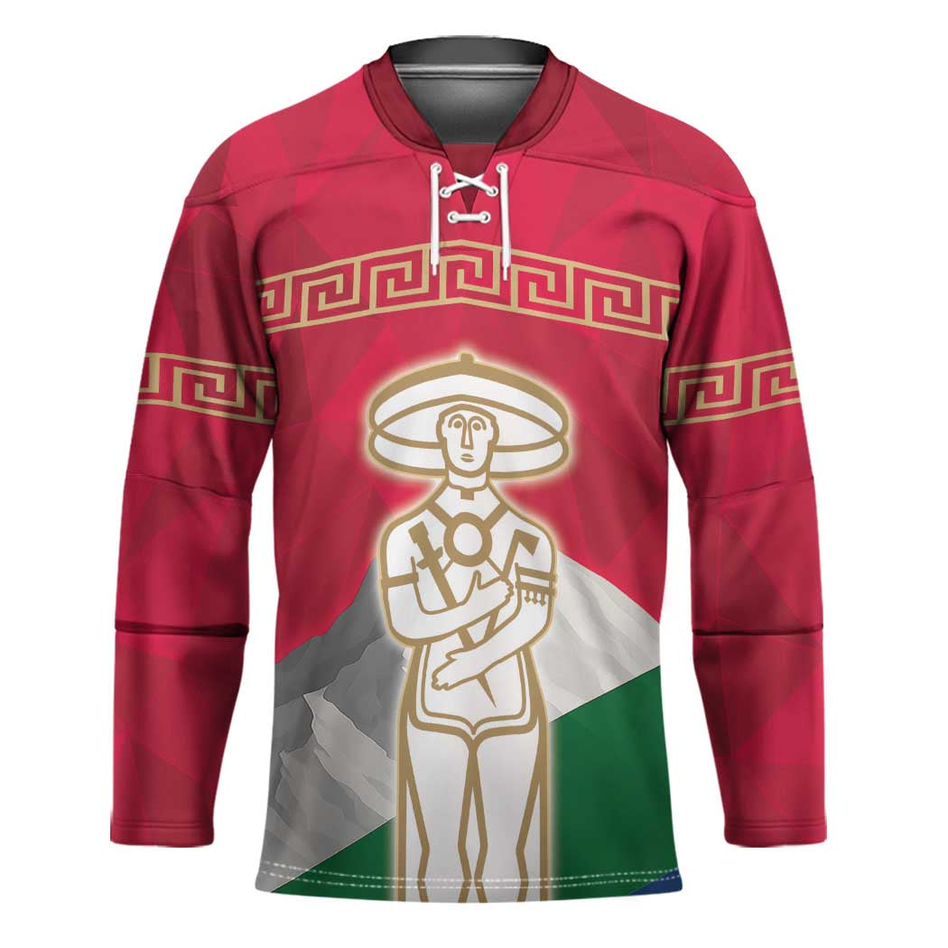 Italy Abruzzo Hockey Jersey Emblem With Flag Style - Wonder Print Shop