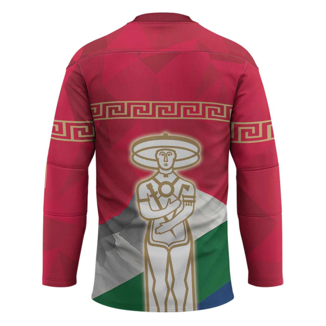 Italy Abruzzo Hockey Jersey Emblem With Flag Style - Wonder Print Shop