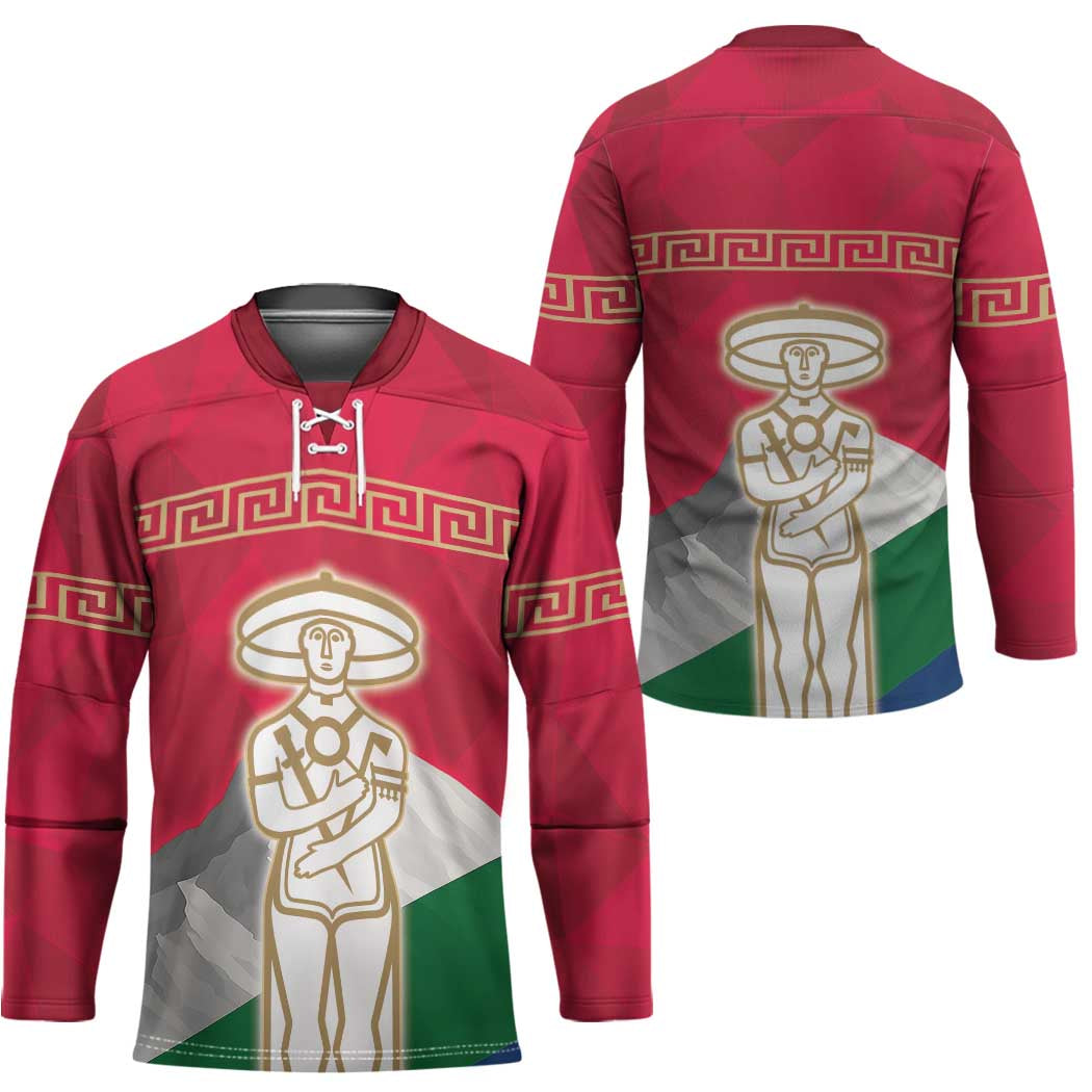 Italy Abruzzo Hockey Jersey Emblem With Flag Style - Wonder Print Shop