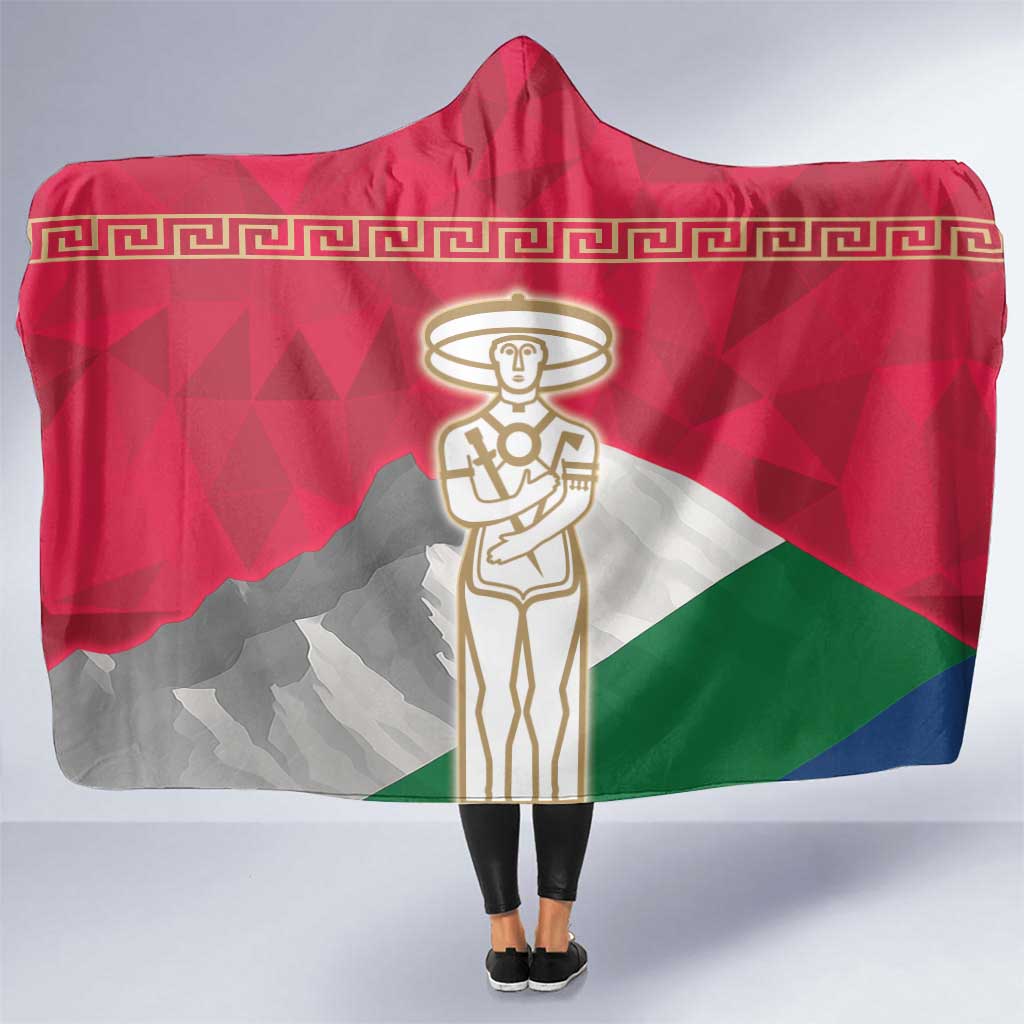 Italy Abruzzo Hooded Blanket Emblem With Flag Style - Wonder Print Shop