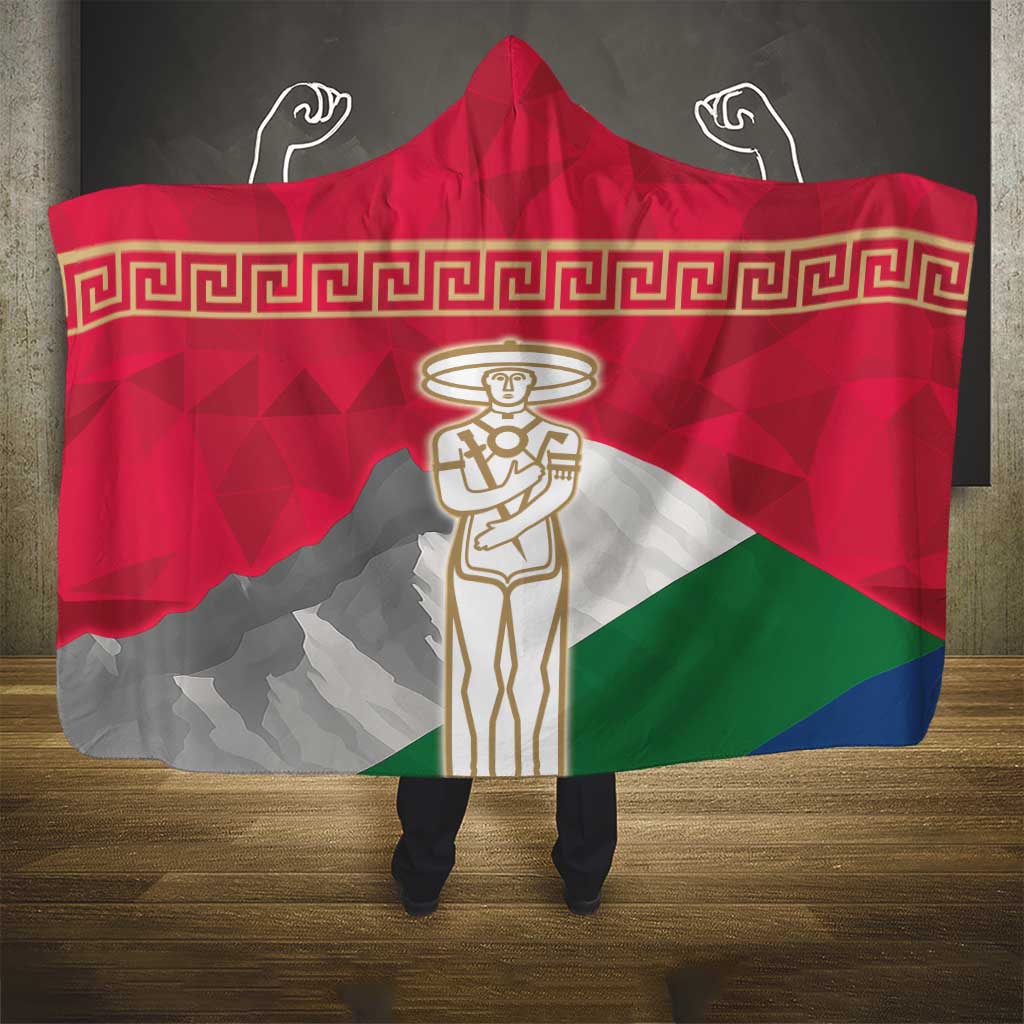 Italy Abruzzo Hooded Blanket Emblem With Flag Style - Wonder Print Shop