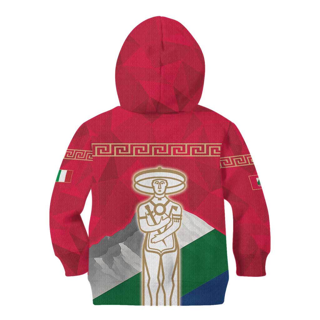 Italy Abruzzo Kid Hoodie Emblem With Flag Style LT19