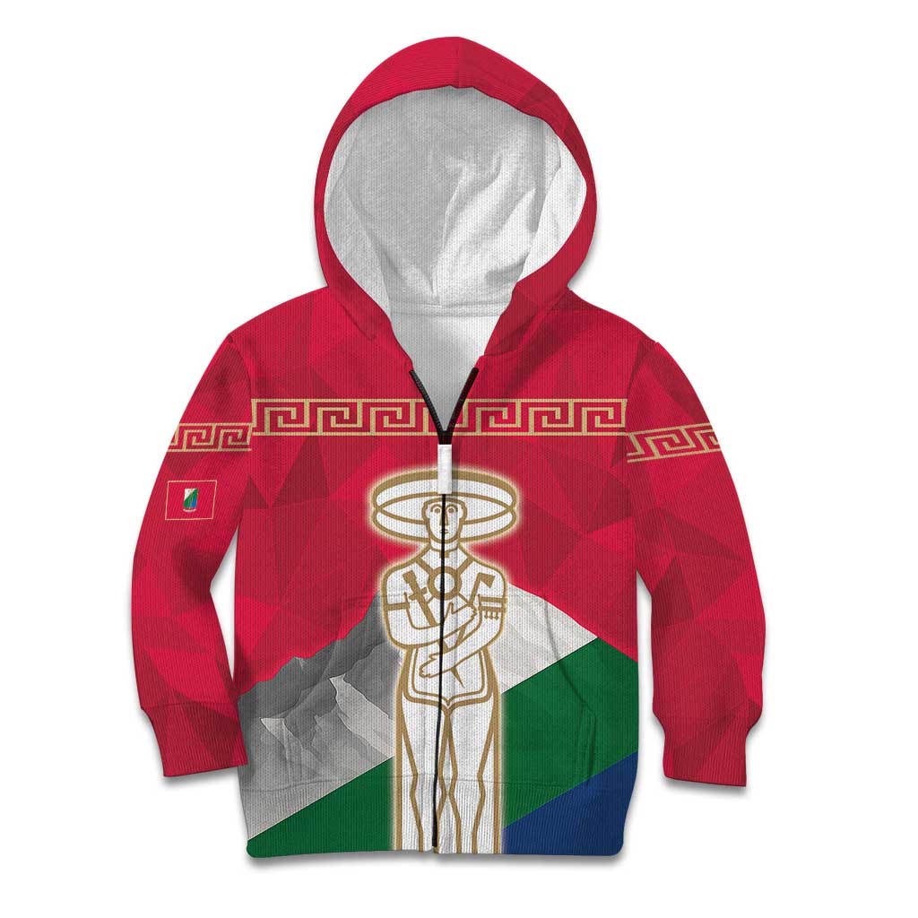 Italy Abruzzo Kid Hoodie Emblem With Flag Style LT19