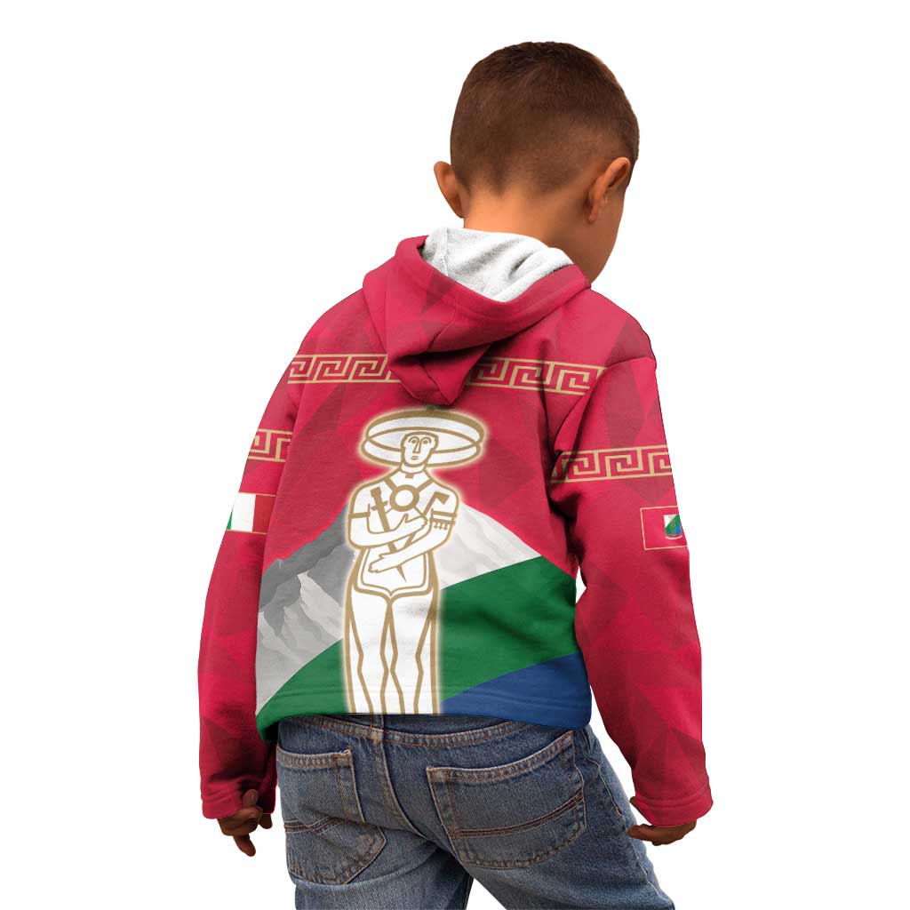 Italy Abruzzo Kid Hoodie Emblem With Flag Style LT19