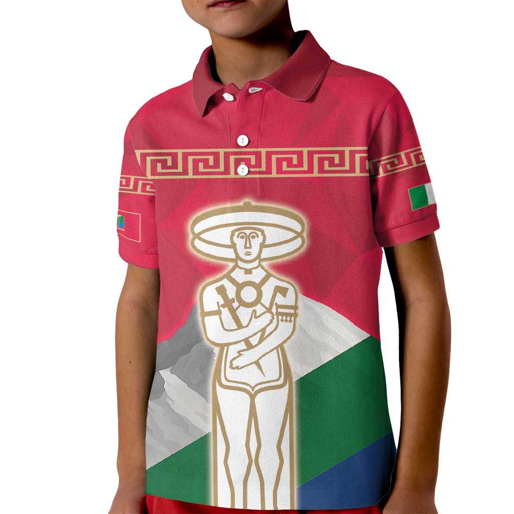 Italy Abruzzo Kid Polo Shirt Emblem With Flag Style LT19