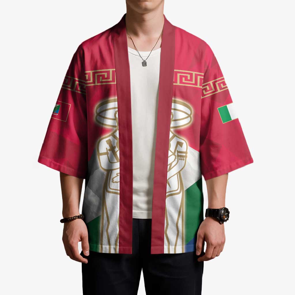 Italy Abruzzo Kimono Emblem With Flag Style - Wonder Print Shop