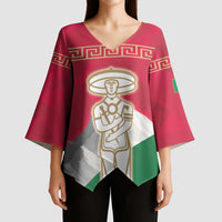 Italy Abruzzo Kimono Sleeve Blouse Emblem With Flag Style - Wonder Print Shop