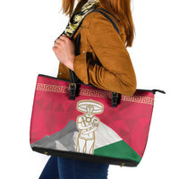 Italy Abruzzo Leather Tote Bag Emblem With Flag Style - Wonder Print Shop