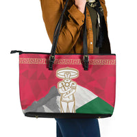 Italy Abruzzo Leather Tote Bag Emblem With Flag Style - Wonder Print Shop