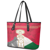 Italy Abruzzo Leather Tote Bag Emblem With Flag Style - Wonder Print Shop