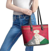 Italy Abruzzo Leather Tote Bag Emblem With Flag Style - Wonder Print Shop