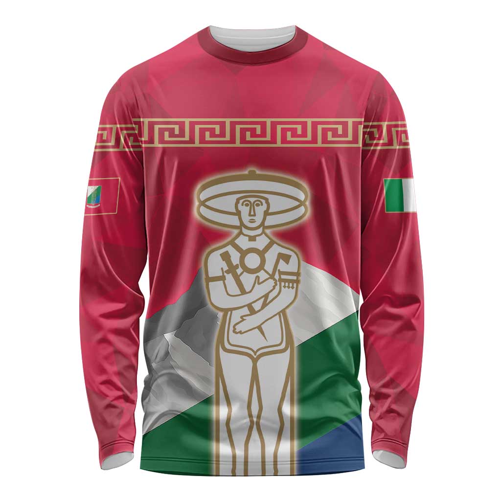 Italy Abruzzo Long Sleeve Shirt Emblem With Flag Style LT19