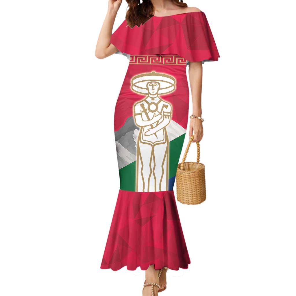 Italy Abruzzo Mermaid Dress Emblem With Flag Style LT19