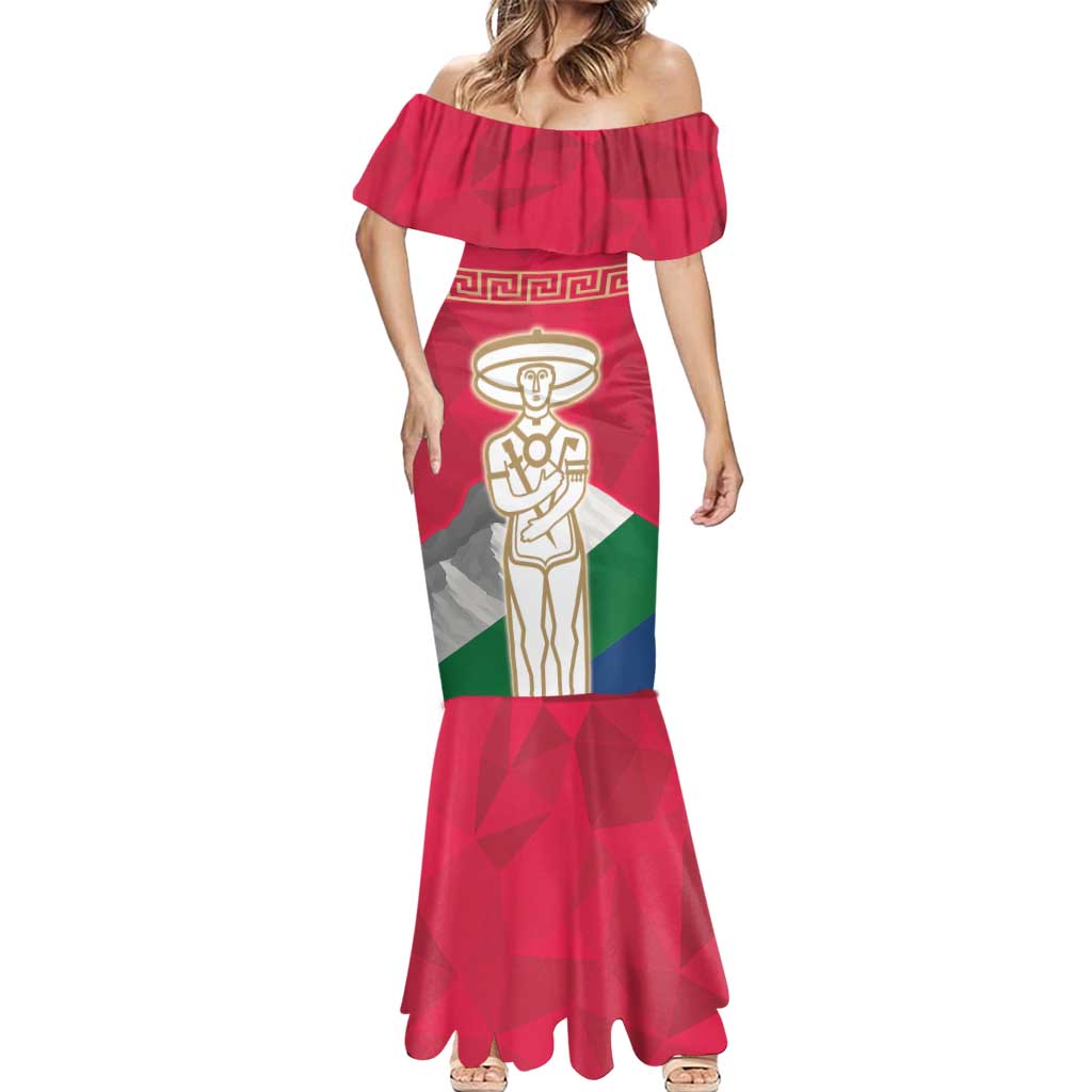 Italy Abruzzo Mermaid Dress Emblem With Flag Style LT19