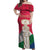Italy Abruzzo Off Shoulder Maxi Dress Emblem With Flag Style LT19