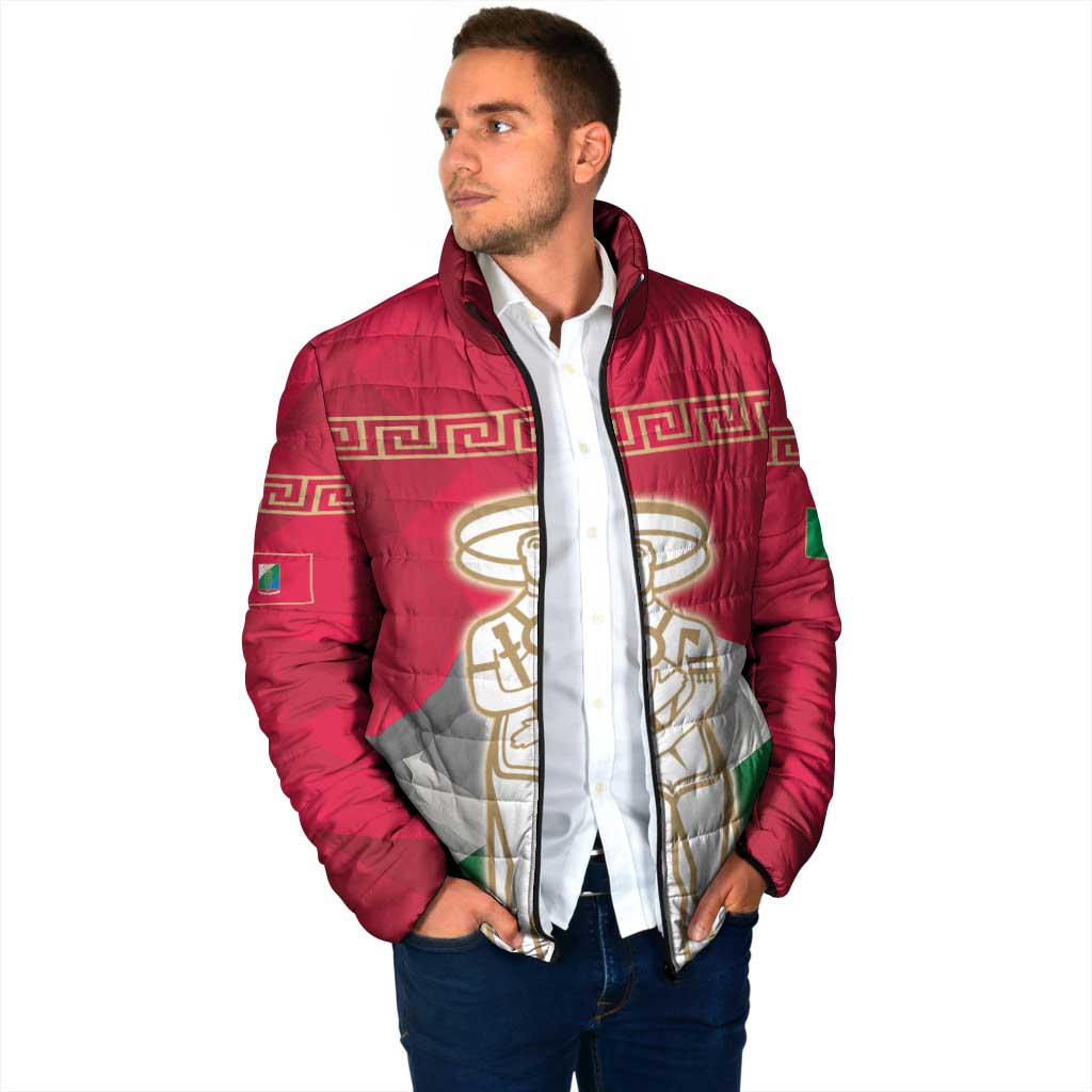 Italy Abruzzo Padded Jacket Emblem With Flag Style - Wonder Print Shop