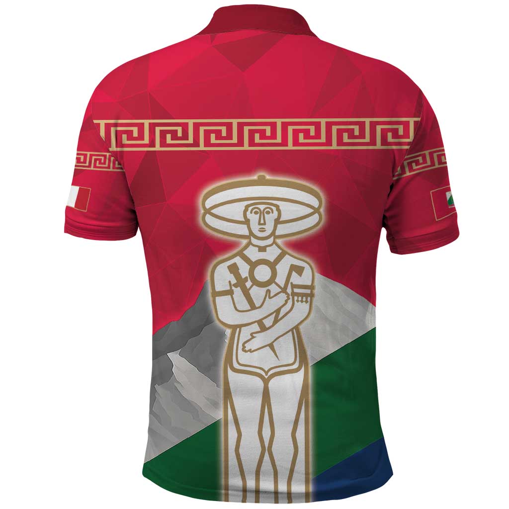 Italy Abruzzo Polo Shirt Emblem With Flag Style LT19
