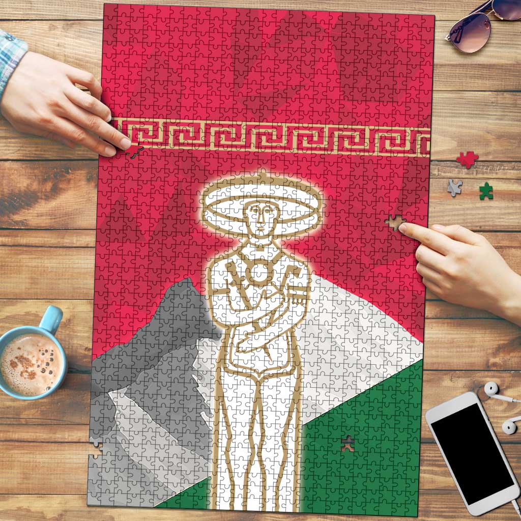 Italy Abruzzo Puzzle Emblem With Flag Style - Wonder Print Shop