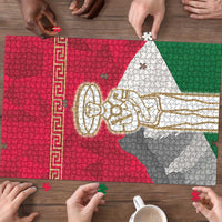 Italy Abruzzo Puzzle Emblem With Flag Style - Wonder Print Shop