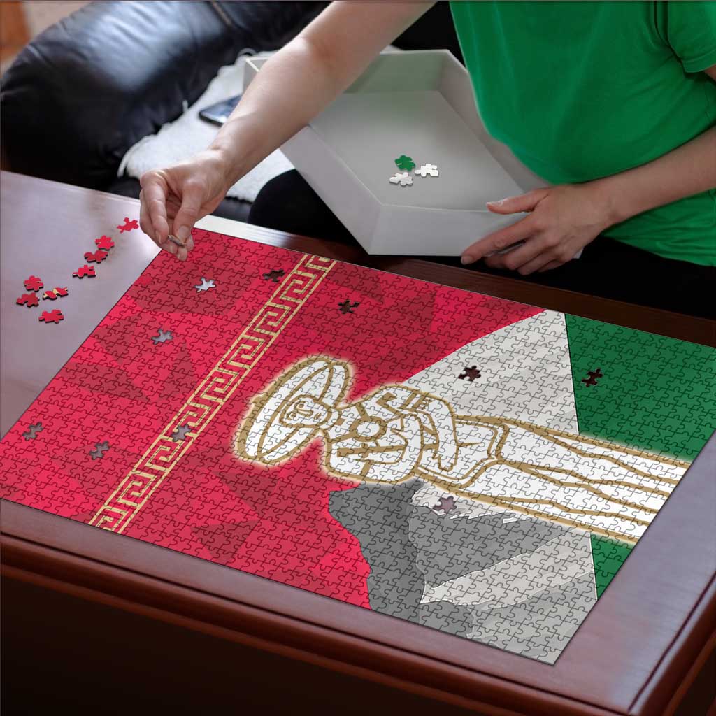 Italy Abruzzo Puzzle Emblem With Flag Style - Wonder Print Shop