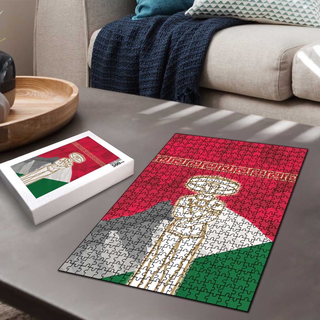 Italy Abruzzo Puzzle Emblem With Flag Style - Wonder Print Shop