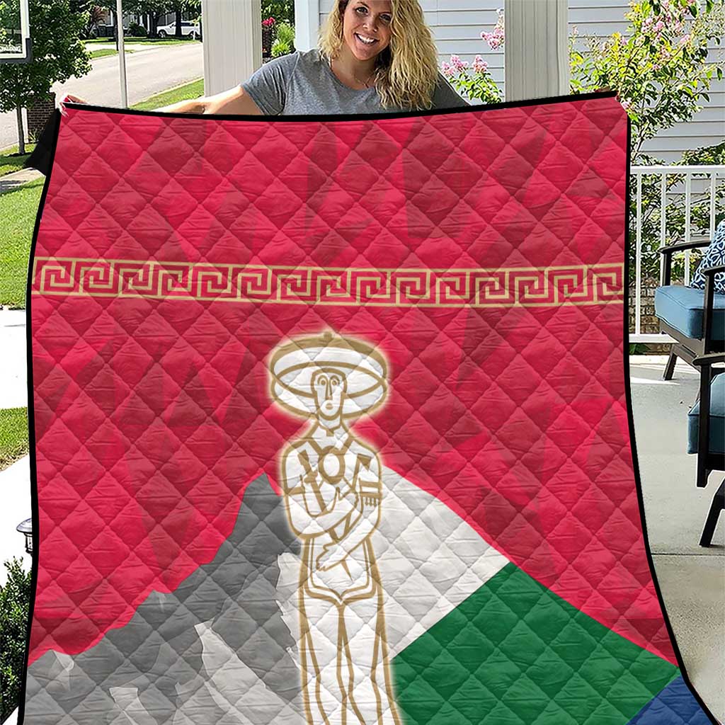 Italy Abruzzo Quilt Emblem With Flag Style - Wonder Print Shop